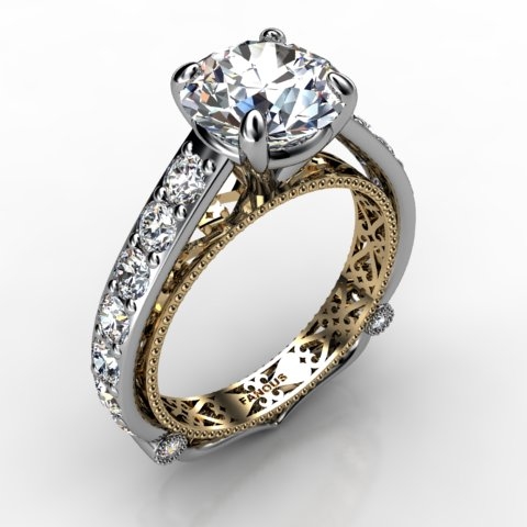 18k White Gold Engagement Ring 1.198ct - 0201081-18kw